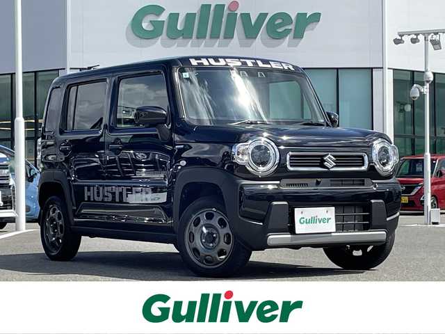 スズキ ハスラー HYBRID G 佐賀県 2024(令6)年 0.5万km ブルーイッシュブラックパール3 タフスタイルデカールセット/純正9インチメモリーナビゲーション/・フルセグTV/CD/DVD/USB/Bluetooth/全方位モニター/ビルトインETC/DN席シートヒーター/ISOFIX対応/ステアリングリモコン/純正LEDヘッドライト/オートマチックハイビーム/新車保証書/取扱説明書/スズキセーフティサポート/・アダプディブクルーズコントロール/・デュアルカメラブレーキサポート/・車線逸脱警報機能/・パーキングセンサー