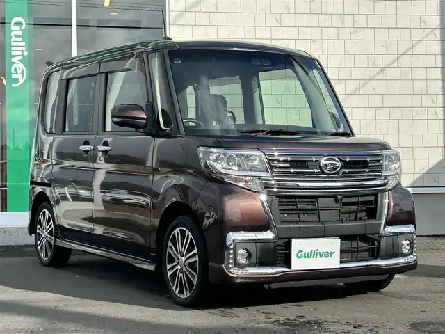 ダイハツ タント カスタムRS トップED LTD SAⅢ 岩手県 2018(平30)年 7.5万km プラムブラウンクリスタルマイカ 純正8インチナビ　/フルセグＴＶ/ＡＭ／ＦＭ／ＣＤ／ＤＶＤ／Ｂｌｕｅｔｏｏｔｈ/スマートアシスト　/フルセグＴＶ　/全方位カメラ　/両側パワースライドドア　/ターボ　/ＥＴＣ　/前方純正ドライブレコーダー　/運転席シートヒーター　/横滑り防止装置　/オートハイビーム　/ＬＥＤヘッドライト/純正フロアマット/純正ドアバイザー