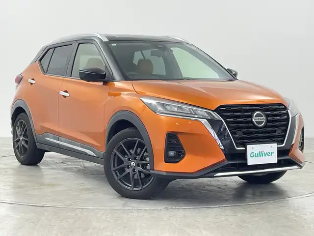 日産 キックス X ツートーンインテリアED 群馬県 2021(令3)年 4万km プレミアムホライズンオレンジ/ピュアブラック 2トーン 純正９型ナビ　全周囲カメラ　デジタルインナーミラー　アダプティブクルーズコントロール　レーンキープアシスト　衝突被害軽減ブレーキ　オートマチックハイビーム　シートヒーター　ドライブレコーダー　禁煙車