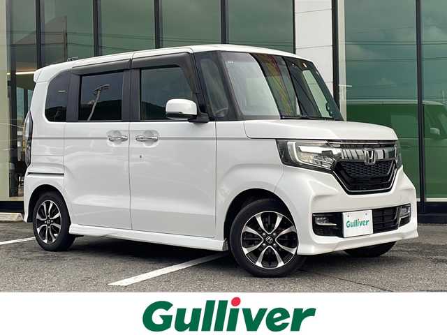 ホンダ Ｎ ＢＯＸ カスタム G L ホンダセンシング 福岡県 2018(平30)年 3.3万km プラチナホワイトパール 社外７インチナビ/バックカメラ/フルセグＴＶ/DVD再生機能有/Bluetooth/ＥＴＣ/オートクルーズコントロール/ドラレコ/社外フロアマット/サイドバイザー/ＬＥＤヘッドライト/スペアキー/片側パワースライドドア
