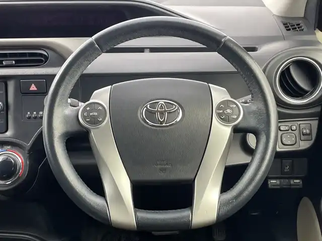 トヨタ アクア G 新潟県 2014(平26)年 6.4万km ディープアメジストマイカメタリック 純正メモリナビ【NSZT-W62G】/　フルセグTV/Bluetooth/CD/DVD/バックモニター/ETC/横滑り防止装置/ステアリングスイッチ/禁煙車