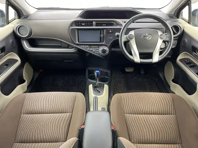 トヨタ アクア G 新潟県 2014(平26)年 6.4万km ディープアメジストマイカメタリック 純正メモリナビ【NSZT-W62G】/　フルセグTV/Bluetooth/CD/DVD/バックモニター/ETC/横滑り防止装置/ステアリングスイッチ/禁煙車