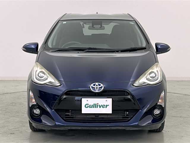 トヨタ アクア S スタイルブラック 宮城県 2016(平28)年 3万km ダークブルーマイカ 禁煙車/Toyota Safety Sense /・プリクラッシュセーフティ/・レーンディパーチャーアラート/・オートマチックハイビーム/純正7型ナビ/・BT.CD.DVD.SD/・フルセグTV/前席シートヒーター/プッシュスタート/スマートキー/横滑り防止/LEDヘッドライト/LEDフォグライト/純正フロアマット/nanoe/電格ミラー