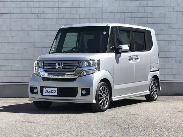 ホンダ Ｎ ＢＯＸ カスタム G ターボ Aパッケージ 栃木県 2014(平26)年 8.5万km カトラリーシルバーM 株)IDOMが運営する【じしゃロン小山店】の自社ローン専用車両になります。こちらは現金またはオートローンご利用時の価格です。自社ローンご希望の方は別途その旨お申付け下さい//禁煙車/ワンオーナー/純正フルセグナビ/（CD/DVD/AM/FMラジオ）/(Bluetooth)/スマートキー/プッシュスタート/バックカメラ/ＥＴＣ/クルーズコントロール/シティブレーキアクティブシステム/コーナーセンサー/両側パワースライドドア/パドルシフト/アイドリングストップ/ステアリングリモコン/電動格納ドアミラー/パワーウインドウ/オートライト