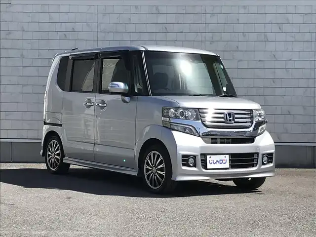 ホンダ Ｎ ＢＯＸ カスタム G ターボ Aパッケージ 栃木県 2014(平26)年 8.5万km カトラリーシルバーM 株)IDOMが運営する【じしゃロン小山店】の自社ローン専用車両になります。こちらは現金またはオートローンご利用時の価格です。自社ローンご希望の方は別途その旨お申付け下さい//禁煙車/ワンオーナー/純正フルセグナビ/（CD/DVD/AM/FMラジオ）/(Bluetooth)/スマートキー/プッシュスタート/バックカメラ/ＥＴＣ/クルーズコントロール/シティブレーキアクティブシステム/コーナーセンサー/両側パワースライドドア/パドルシフト/アイドリングストップ/ステアリングリモコン/電動格納ドアミラー/パワーウインドウ/オートライト