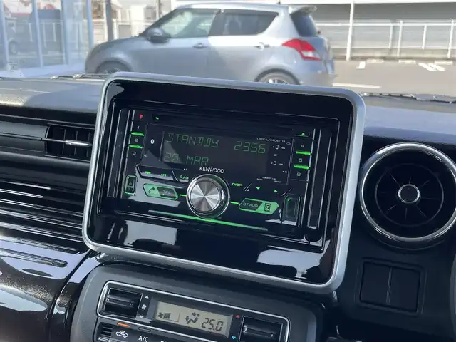 スズキ スペーシア カスタム HYBRID GS 岡山県 2019(令1)年 3.6万km ブルーイッシュブラックパール3 プッシュスタート/片側パワースライド/純正フロアマット/KENWOOD　オーディオ（Bluetooth）/アイドリングストップ/LEDライト/横滑り防止/電動格納ミラー