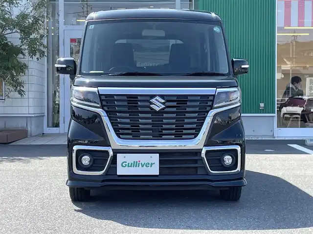 スズキ スペーシア カスタム HYBRID GS 岡山県 2019(令1)年 3.6万km ブルーイッシュブラックパール3 オーディオ（Bluetooth）/プッシュスタート/マイルドハイブリッド/両側スライドドア/片側パワースライド/純正フロアマット/スリムサーキュレーター/アイドリングストップ/LEDライト/電動格納ミラー