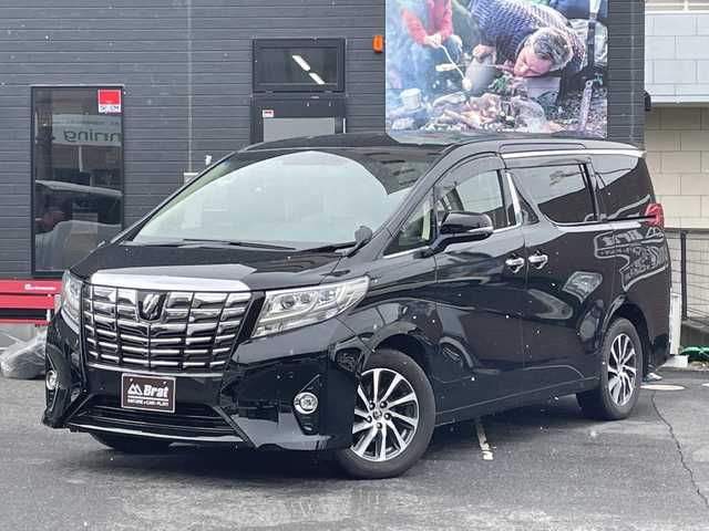 トヨタ アルファード G 福島県 2017(平29)年 11.8万km ブラック ４ＷＤ　/純正１０インチナビ（CD/DVD/Bluetooth/フルセグV）/テレビキット/両側パワースライドスライドア/クルーズコントロール　/純正１２．１インチフリップダウンモニター　/バックカメラ　/前後ドライブレコーダー　/ウッドコンビステアリング　/オットマン　/パワーシート/シートメモリー/LEDへddライト/純正フロアマット/ビルトインETC