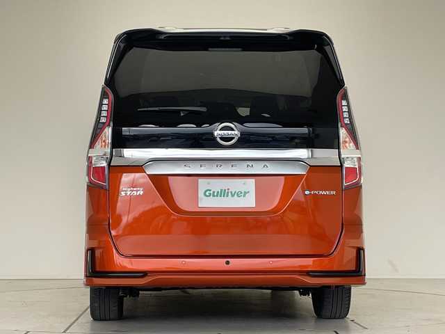 日産 セレナ e－パワー ハイウェイスター V 愛知県 2020(令2)年 4.6万km サンライズオレンジ/ダイヤモンドブラック プロパイロット/純正10型ナビ/フリップダウンモニター/両側パワースライドドア/レーダークルーズコントロール/シートヒーター/純正アルミホイール/ＥＴＣ/LEDヘッドライト/ドライブレコーダー/ステアリングヒーター/ブラインドスポットモニター/衝突軽減システム/フルセグ/CD DVD/Bluetooth/ステアリングスイッチ/スマートキー/プッシュスタート