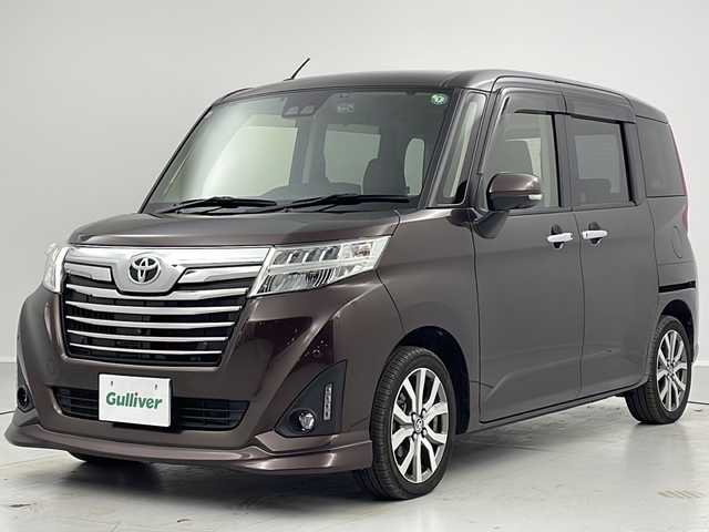 トヨタ ルーミー カスタムG－T 茨城県 2019(令1)年 3.7万km プラムブラウンパールクリスタルシャイン パノラミックビューモニター　フルセグＴＶ　衝突軽減ブレーキ　両側電動スライドドア　ＬＥＤライト　ドライブレコーダー　ビルトインＥＴＣ　スマートキー　コーナーセンサー　クルコン　純正アルミホイール