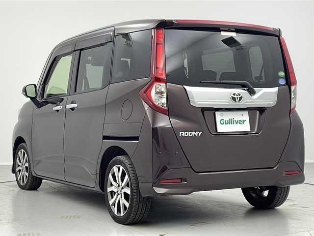 トヨタ ルーミー カスタムG－T 茨城県 2019(令1)年 3.7万km プラムブラウンパールクリスタルシャイン パノラミックビューモニター　フルセグＴＶ　衝突軽減ブレーキ　両側電動スライドドア　ＬＥＤライト　ドライブレコーダー　ビルトインＥＴＣ　スマートキー　コーナーセンサー　クルコン　純正アルミホイール
