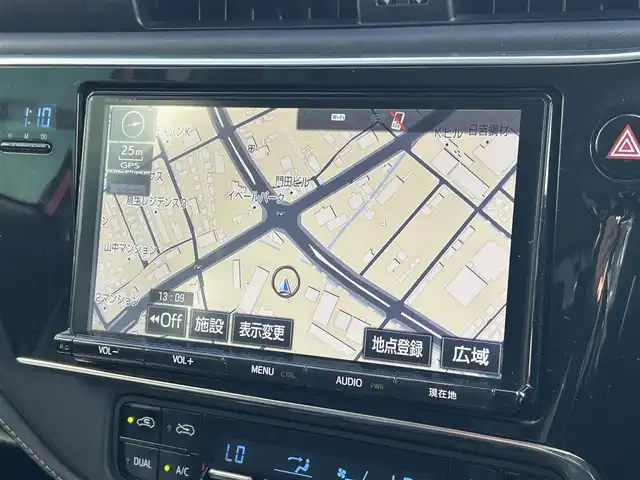 トヨタ オーリスハイブリッド 愛媛県 2016(平28)年 5.6万km レッドマイカメタリック 登録時走行距離：36098Km/トヨタセーフティセンス/純正ナビ/横滑り防止装置/衝突軽減システム/レーンキープアシスト/エンジンスタートボタン/Bカメラ/前ドラレコ/純正ETC/ＡＢS/ハーフレザーシート/LEDヘッドライト/オートライト/スマートキー/純正アルミホイール