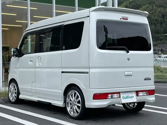 スズキ エブリィ ワゴン PZターボ スペシャル ハイルーフ 愛媛県 2015(平27)年 6.6万km パールホワイト アルパインナビ（700D）/フルセグTV・Bluetooth・DVD/バックカメラ/ETC/衝突軽減ブレーキ/両側パワースライドドア/電動オートステップ/スマートキー・プッシュスタート/オートライト/LEDヘッドライト/オートエアコン/禁煙車