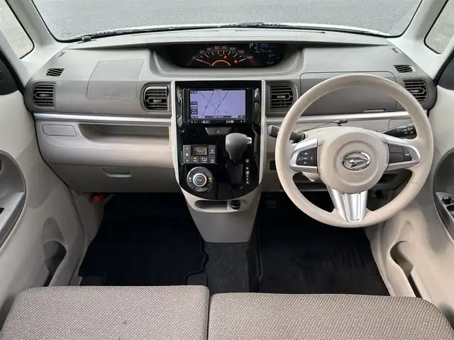 ダイハツ タント X SA Ⅲ 愛媛県 2017(平29)年 5.5万km パールホワイトⅢ 社外ナビ（AVIC-RZ500）/・Bluetooth/・CD.DVD/フルセグTV/ETC/ドライブレコーダー/シートヒーター（D席）/パワースライドドア/社外フロアマット/衝突被害軽減システム/コーナーセンサー/オートライト/オートマチックハイビーム/スマートキー/保証書/取扱説明書