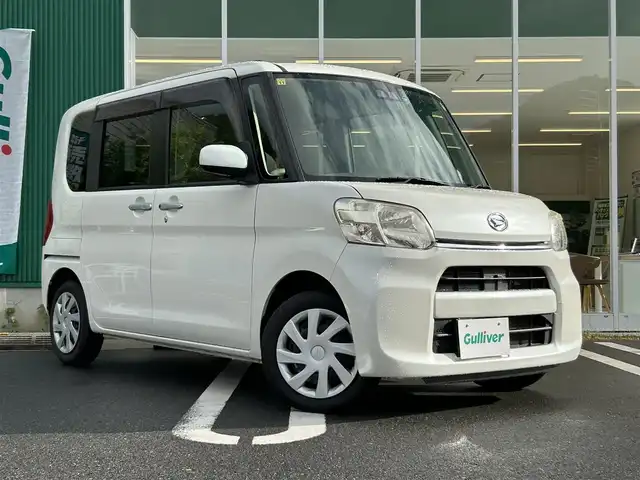 ダイハツ タント X SA Ⅲ 愛媛県 2017(平29)年 5.5万km パールホワイトⅢ 社外ナビ（AVIC-RZ500）/・Bluetooth/・CD.DVD/フルセグTV/ETC/ドライブレコーダー/シートヒーター（D席）/パワースライドドア/社外フロアマット/衝突被害軽減システム/コーナーセンサー/オートライト/オートマチックハイビーム/スマートキー/保証書/取扱説明書
