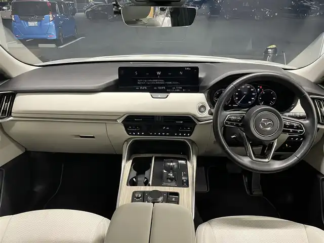 マツダ ＣＸ－６０ XD HV エクスクルーシブモダン 岡山県 2022(令4)年 3.5万km ロジウムホワイトプレミアムメタリック 12.3インチディスプレイ/フルセグTV、AM、FM、Bluetooth/AppleCarplay、AndroidAuto/BOSEサウンドシステム/白色ナッパレザー/アダブティブLEDヘッドライト/全方位モニター/レーンキープアシスト/緊急時車線維持支援/ブラインドスポットモニタリング/スマートブレーキサポート/・前方検知機能/・右直事故回避アシスト機能/・前進時左右接近物検知機能/・交差点事故回避アシスト機能/・後退時検知機能/・後退時左右接近物検知機能/前側方接近車両検知/マツダレーダークルーズコントロール/交通標識認識システム/クルージングトラフィックサポート/ドライバー異常時対応システム/ドライバーモニタリング/デイタイムランニングライト/ハンズフリー機能付きパワーリフトゲート/アクティブドライビングディスプレイ/アンビエントライト/12.3インチフル液晶メーター/運転席メモリーシート/前席シートヒーター/ステアリングヒーターF/前席ベンチレーション/前席パワーシート/USB端子　HDMI端子/ワイヤレス充電