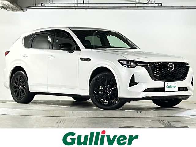 マツダ ＣＸ－６０ XD HV エクスクルーシブスポーツ 広島県 2023(令5)年 4.1万km ロジウムホワイトプレミアムメタリック 禁煙/スマートブレーキサポート/マツダコネクトナビ/Apple CarPlay/Android Auto/フルセグTV/Bluetooth/USB/360度ビューモニター/レザーシート/シートヒーター/シートベンチレーション/パワーシート/メモリーシート/パワーバックドア/レーダークルーズコントロール/LEDオートライト/ステアリングスイッチ/ステアリングヒーター/ドライブレコーダー/ビルトインETC/フロアマット/スマートキー/スペアキー/BOSEサウンド