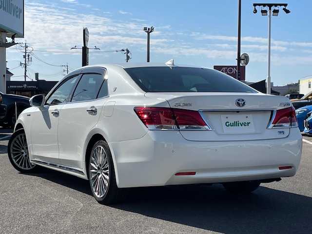 トヨタ クラウン マジェスタ Fバージョン 長崎県 2016(平28)年 4.3万km ホワイトパールクリスタルシャイン 純正メーカーナビ/CD/DVD/BT/BL/フルセグTV/バックカメラ/黒レザーシート/前席パワーシート/D席メモリーシート/前席シートヒーター/前席エアーシート/ステアリングヒーター/トヨタセーフティセンス/レーダークルーズコントロール/レーンキープアシスト/ブラインドスポットモニター/LEDヘッドライト/ビルトインETC