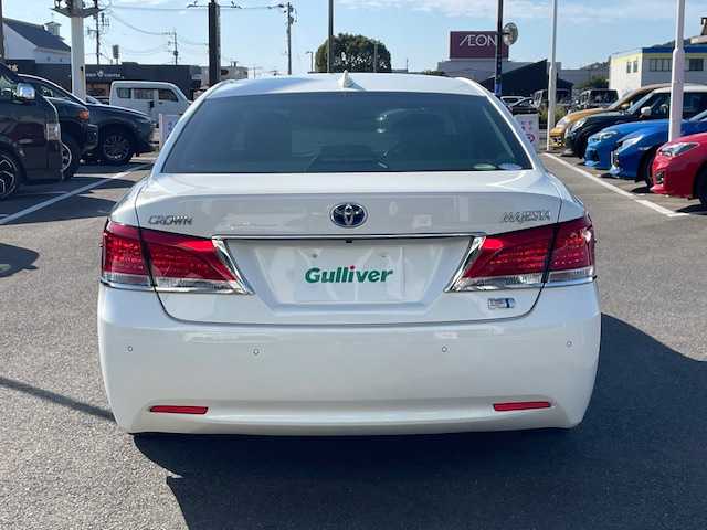 トヨタ クラウン マジェスタ Fバージョン 長崎県 2016(平28)年 4.3万km ホワイトパールクリスタルシャイン 純正メーカーナビ/CD/DVD/BT/BL/フルセグTV/バックカメラ/黒レザーシート/前席パワーシート/D席メモリーシート/前席シートヒーター/前席エアーシート/ステアリングヒーター/トヨタセーフティセンス/レーダークルーズコントロール/レーンキープアシスト/ブラインドスポットモニター/LEDヘッドライト/ビルトインETC