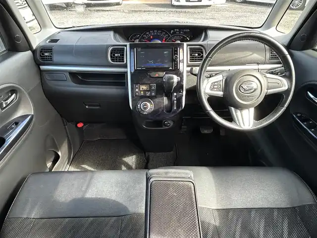 ダイハツ タント カスタム RS トップED SAⅡ 宮崎県 2016(平28)年 11.7万km ブラックマイカメタリック /ナビ(CN-RX02WD)//TV/CD/DVD/Bluetooth//バックカメラ//両側パワースライドドア//ETC//ハーフレザーシート//純正フロアマット//純正アルミホイール//ドアバイザー