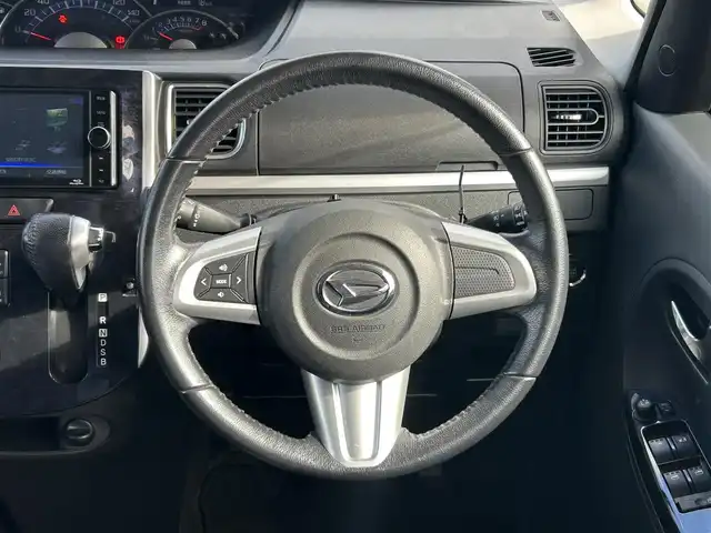 ダイハツ タント カスタム RS トップED SAⅡ 宮崎県 2016(平28)年 11.7万km ブラックマイカメタリック /ナビ(CN-RX02WD)//TV/CD/DVD/Bluetooth//バックカメラ//両側パワースライドドア//ETC//ハーフレザーシート//純正フロアマット//純正アルミホイール//ドアバイザー