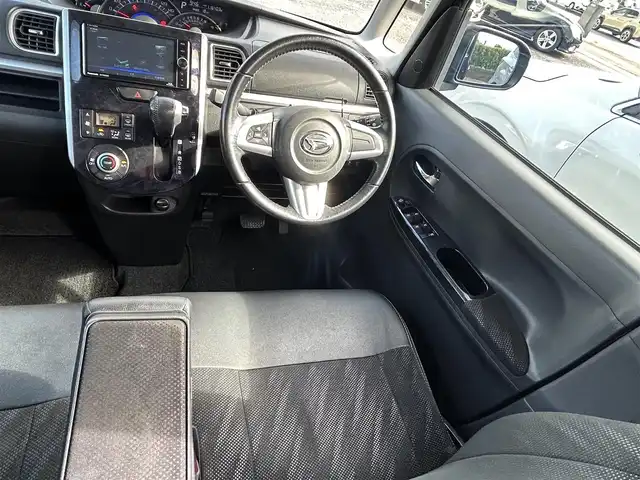 ダイハツ タント カスタム RS トップED SAⅡ 宮崎県 2016(平28)年 11.7万km ブラックマイカメタリック /ナビ(CN-RX02WD)//TV/CD/DVD/Bluetooth//バックカメラ//両側パワースライドドア//ETC//ハーフレザーシート//純正フロアマット//純正アルミホイール//ドアバイザー