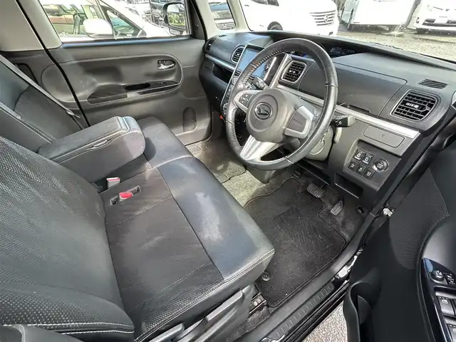 ダイハツ タント カスタム RS トップED SAⅡ 宮崎県 2016(平28)年 11.7万km ブラックマイカメタリック /ナビ(CN-RX02WD)//TV/CD/DVD/Bluetooth//バックカメラ//両側パワースライドドア//ETC//ハーフレザーシート//純正フロアマット//純正アルミホイール//ドアバイザー