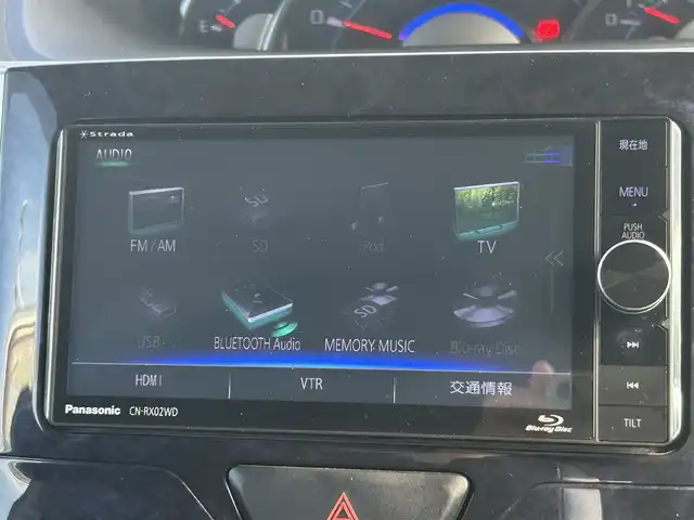 ダイハツ タント カスタム RS トップED SAⅡ 宮崎県 2016(平28)年 11.7万km ブラックマイカメタリック /ナビ(CN-RX02WD)//TV/CD/DVD/Bluetooth//バックカメラ//両側パワースライドドア//ETC//ハーフレザーシート//純正フロアマット//純正アルミホイール//ドアバイザー