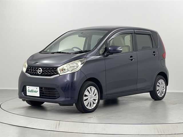 日産 デイズ X 福島県 2015(平27)年 4.5万km プレミアムパープルP /禁煙車//社外ナビ//CD・DVD//プッシュスタート//全周囲カメラ//前後ドライブレコーダー//純正フロアマット//電動格納ミラー//ＬＥＤヘッドライト//スペアキー//ベンチシート