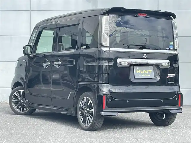 スズキ スペーシア カスタム HYBRID XS ターボ 奈良県 2019(平31)年 1.6万km ブルーイッシュブラックパール3 セーフティサポート/・衝突軽減ブレーキ/レーンキープアシスト/・誤発進抑制/誤後進抑制/・先行車発進お知らせ/ふらつき警告/・コーナーセンサー(後)/後退時ブレーキサポート/・ハイビームアシスト/純正メモリナビ(AVIC-RWS901)/・フルセグ/BT/DVD/CD/USB/全方位カメラ/ステアリングスイッチ/パドルシフト/ヘッドアップディスプレイ/ETC/両側パワースライドドア/LEDヘッドライト/オートライト/フォグライト/スマートキー/プッシュスタート/純正フロアマット/純正15インチAW