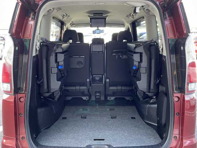 日産 セレナ ハイウェイスター Vセレクション 徳島県 2017(平29)年 4.6万km マルーンレッド 純正9型SDナビ　MM516D-L/（ラジオ/フルセグ/DISC/BT/SD/iPod）/11型フリップダウンモニター/全方位カメラ/プロパイロット/追従式クルーズコントロール/デジタルインナーミラー/駐車支援/両側電動スライドドア/LEDヘッドライト/オートライト/前後コーナーセンサー/標識検知/エマージェンシーブレーキ/純正16インチアルミホイール/アイドリングストップ/スマートキー