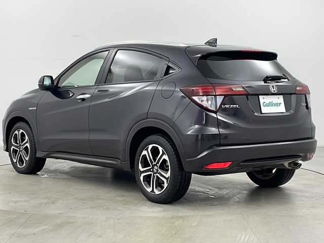 ホンダ ヴェゼル ハイブリッド Z 道央・札幌 2014(平26)年 3.9万km ルーセブラックM ・純正ナビ（TV＆CD＆BT＆USB＆HDMI）/・バックカメラ/・寒冷地仕様/・衝突被害軽減ブレーキ/・横滑り防止/・クルーズコントロール/・パドルシフト/・ハーフレザーシート/・前席シートヒーター/・フロントワイパーデアイサー/・ドアミラーヒーター/・オートライト/・LEDヘッドライト/・ビルトインETC/・スマートキー