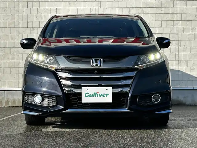 ホンダ オデッセイ アブソルート EX 富山県 2014(平26)年 6.8万km プレミアムヴィーナスブラックP 純正インターナビ/フルセグテレビ/Bluetooth/HDMI/フルップダウンモニター/パーキングアシスト/ブラインドスポットモニター/マルチビューカメラ/パワーシート/パドルシフト/クルーズコントロール/ハーフレザーシート/CMBS/アイドリングストップ/スマートキー/オートライト/オートエアコン/ETC