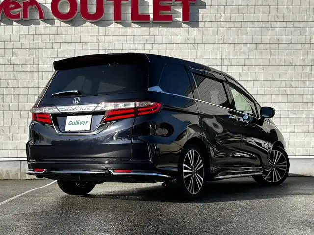 ホンダ オデッセイ アブソルート EX 富山県 2014(平26)年 6.8万km プレミアムヴィーナスブラックP 純正インターナビ/フルセグテレビ/Bluetooth/HDMI/フルップダウンモニター/パーキングアシスト/ブラインドスポットモニター/マルチビューカメラ/パワーシート/パドルシフト/クルーズコントロール/ハーフレザーシート/CMBS/アイドリングストップ/スマートキー/オートライト/オートエアコン/ETC