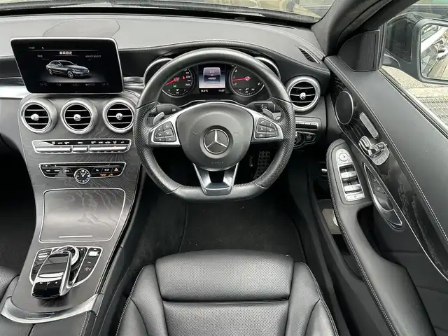 メルセデス・ベンツ Ｃ１８０ アバンギャルド AMGライン 石川県 2014(平26)年 4.9万km 黒 純正ナビ/フルセグTV/バックカメラ/ETC/アダプティブクルーズコントロール/パワーシート/アンチロック・ブレーキ・システム/衝突被害軽減システム/横滑り防止装置/前後コーナーセンサー/レーンキープアシスト/パーキングアシスト/盗難防止装置/オートマチックハイビーム/LEDヘッドライ/純正アルミホイール/スマートキー