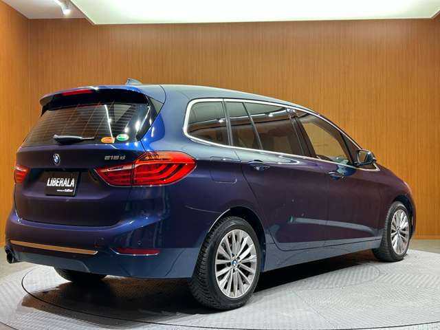 ＢＭＷ ２１８ｄ グランツアラー ラグジュアリー 千葉県 2019(平31)年 6.3万km メディテラニアンブルー ＡＣＣ　/コンフォートＰＫＧ　/白革シート　/ＨＵＤ　/ナビ　/Ｂカメラ　/Ｂｌｕｅｔｏｏｔｈ接続　/電動シート　/シートヒーター　/電動リアゲート　/ＰＤＣ　/衝突軽減Ｂ　/ＬＫＡ　/ＬＥＤヘッドライト　/コンフォートアクセス