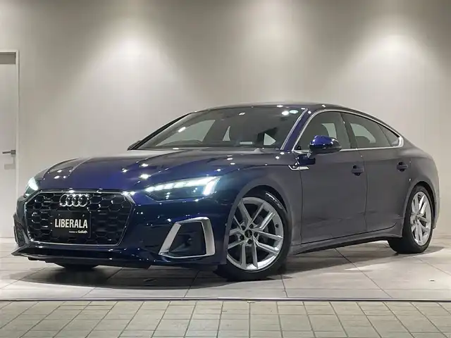 アウディ アウディ Ａ５ SB 40TDIクワトロ Sライン 愛知県 2022(令4)年 3.7万km 紺Ｍ Ｈ＆Ｒダウンサス　/バーチャルコクピット　/ハーフレザー　/シートヒーター　/ＭＭＩナビゲーション　/Ｂｌｕｅｔｏｏｔｈ　/３６０度カメラ　/ＡｐｐｌｅＣａｒＰｌａｙ/ＡｎｄｒｏｉｄＡｕｔｏ　/フルセグＴＶ　/ACC　/LKA　/BSM /ETC２．０/パワーバックドア/プッシュスタート/ウィンカーミラー/アイドリングストップ