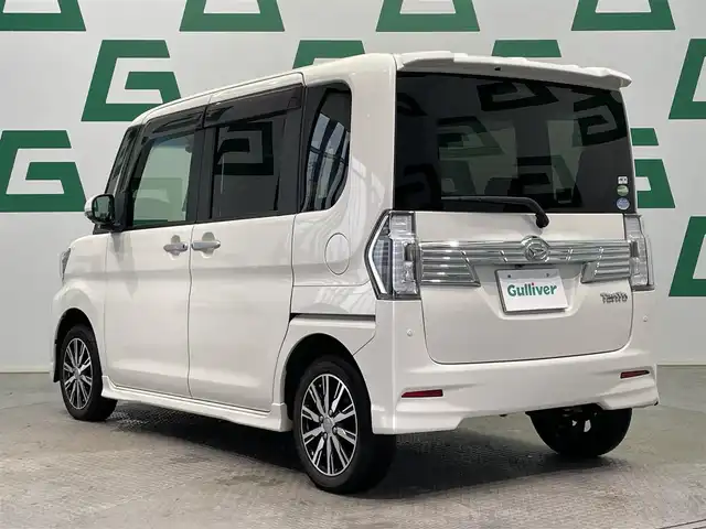 ダイハツ タント カスタムX トップED VS SAⅢ 鹿児島県 2019(平31)年 8.5万km パールホワイトⅢ ワンオーナー　/禁煙車　/純正ナビ(CD/DVD/フルセグTV/Bluetooth)　/全方位カメラ　/スマートアシスト3/両側パワースライドドア　/横滑り防止　/LEDヘッドライト/運転席シートヒーター　/ＥＴＣ　/ドライブレコーダー　/コーナーセンサー　/純正アルミホイール/オートライト/オートマチックハイビーム