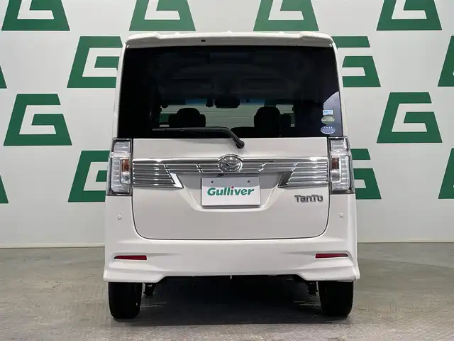 ダイハツ タント カスタムX トップED VS SAⅢ 鹿児島県 2019(平31)年 8.5万km パールホワイトⅢ ワンオーナー　/禁煙車　/純正ナビ(CD/DVD/フルセグTV/Bluetooth)　/全方位カメラ　/スマートアシスト3/両側パワースライドドア　/横滑り防止　/LEDヘッドライト/運転席シートヒーター　/ＥＴＣ　/ドライブレコーダー　/コーナーセンサー　/純正アルミホイール/オートライト/オートマチックハイビーム