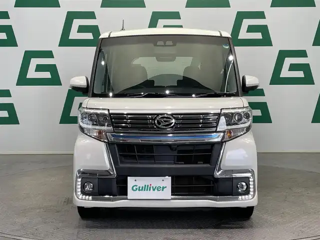 ダイハツ タント カスタムX トップED VS SAⅢ 鹿児島県 2019(平31)年 8.5万km パールホワイトⅢ ワンオーナー　/禁煙車　/純正ナビ(CD/DVD/フルセグTV/Bluetooth)　/全方位カメラ　/スマートアシスト3/両側パワースライドドア　/横滑り防止　/LEDヘッドライト/運転席シートヒーター　/ＥＴＣ　/ドライブレコーダー　/コーナーセンサー　/純正アルミホイール/オートライト/オートマチックハイビーム