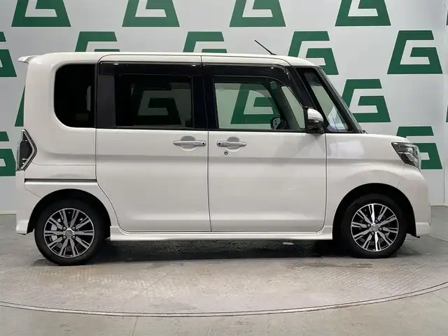 ダイハツ タント カスタムX トップED VS SAⅢ 鹿児島県 2019(平31)年 8.5万km パールホワイトⅢ ワンオーナー　/禁煙車　/純正ナビ(CD/DVD/フルセグTV/Bluetooth)　/全方位カメラ　/スマートアシスト3/両側パワースライドドア　/横滑り防止　/LEDヘッドライト/運転席シートヒーター　/ＥＴＣ　/ドライブレコーダー　/コーナーセンサー　/純正アルミホイール/オートライト/オートマチックハイビーム