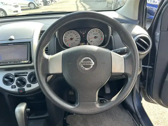 日産 ノート 15X SV 静岡県 2011(平23)年 13.3万km スチールブルー 社外ナビ/電動格納ミラー/ヘッドライトレベライザー/