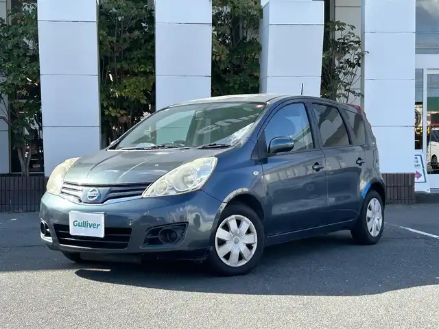 日産 ノート 15X SV 静岡県 2011(平23)年 13.3万km スチールブルー 社外ナビ/電動格納ミラー/ヘッドライトレベライザー/