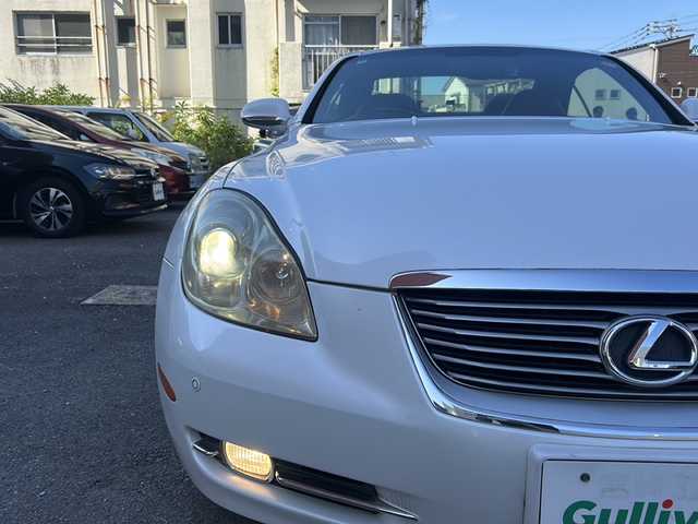 レクサス ＳＣ 430 宮崎県 2007(平19)年 15.2万km ホワイトパールクリスタルシャイン 純正ナビ マークレビンソン 前後ドラレコ ETC クルーズコントロール 赤レザーシート 前席シートヒーター 前席パワーシート ワンセグTV 社外のアルミホイール 前後コーナーセンサー 純正フロアマット オートライト