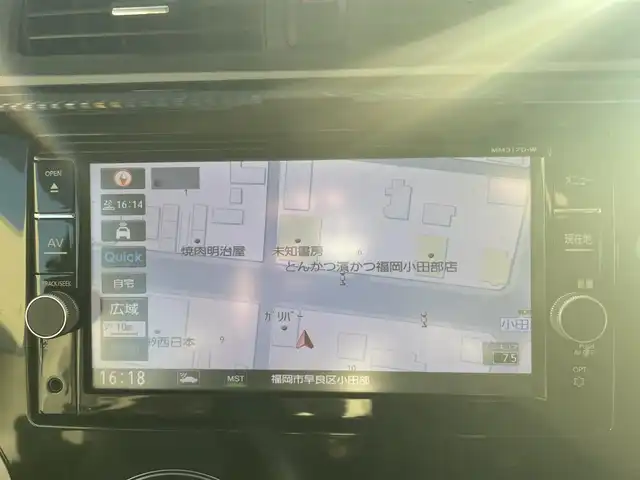 日産 デイズ X 福岡県 2017(平29)年 2.4万km アイスブルー 【ワンオーナー】/登録時距離23843Km/純正メモリナビ/フルセグTV/アラウンドビューモニター/衝突軽減ブレーキ/スマートキーX2/エンジンプッシュスタート/保証書/取扱説明書/スペアキー