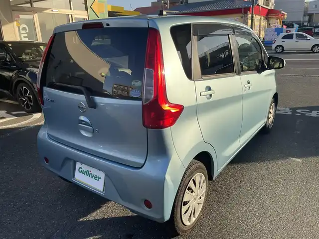 日産 デイズ X 福岡県 2017(平29)年 2.4万km アイスブルー 【ワンオーナー】/登録時距離23843Km/純正メモリナビ/フルセグTV/アラウンドビューモニター/衝突軽減ブレーキ/スマートキーX2/エンジンプッシュスタート/保証書/取扱説明書/スペアキー