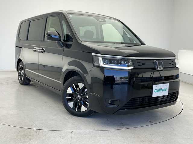 ホンダ ステップワゴン eHEV エアー EX 千葉県 2025(令7)年 0.1千km クリスタルブラックパール 11.4インチ純正ナビ/フルセグTV/レーダークルーズコントロール/レーンキープアシスト/ハンドルアシスト/オートハイビーム/クリアランスソナー/LEDヘッドライト/ETC/両側パワースライドドア