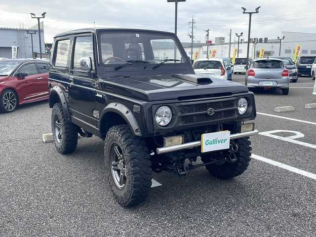 スズキ ジムニー 島根県 1995(平7)年 12.1万km 黒 成約車両につき落札不可/パワーステアリング/リフトアップ/オーバーフェンダー