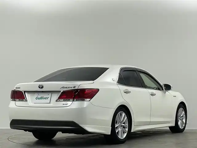 トヨタ クラウン ハイブリッド アスリートS 埼玉県 2013(平25)年 9.3万km ホワイトパールクリスタルシャイン 純正８型ナビ　温冷シート　Ｂカメラ　黒革　ＬＥＤヘッドライト　ビルトインＥＴＣ　前後ドライブレコーダー　パワーシート　クルーズコントロール　オートハイビーム　ＭＴモード付　フルセグ　ＢＴ　ＵＳＢ ミュージックサーバー　純正フロアマット　アイドリングストップ　スマートキー　プッシュスタート