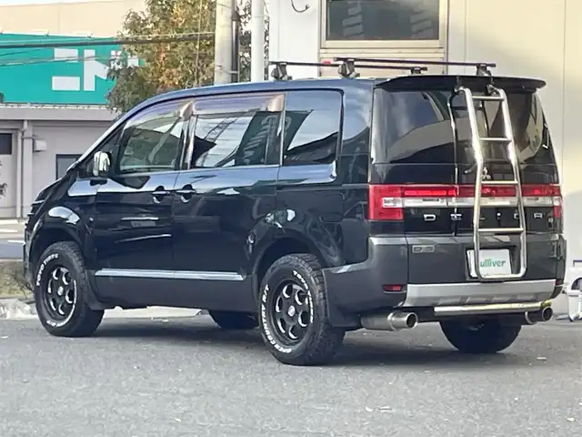 三菱 デリカＤ：５ G－Power package 宮城県 2008(平20)年 13.7万km ディープブラックマイカ 4WD/社外ＳＤナビ/（ＦＭ／ＡＭ／ＣＤ／ＤＶＤ／Ｂｌｕｅｔｏｏｔｈ）　/フルセグテレビ　/クルーズコントロール　/横滑り防止装置/フリップダウンモニター　/片側パワースライドドア　/4WD切り替えスイッチ　/ガナドールマフラー　/スマートキー/オートライト/ＥＴＣ/スタッドレスタイヤ社外AW/（215/70R16）